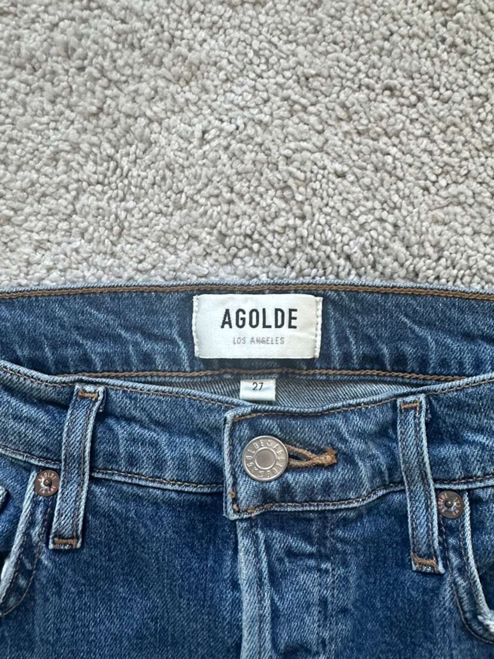 Agolde Riley High Rise Straight Crop Jeans. - Picture 2 of 5